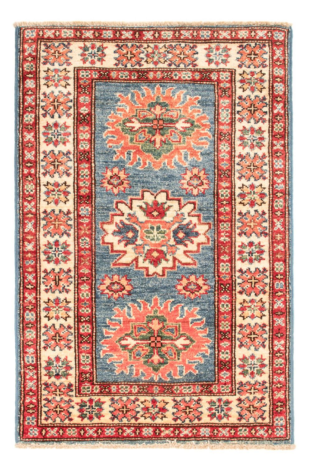 Alfombra Ziegler - Kazak - Real - 86 x 56 cm - azul