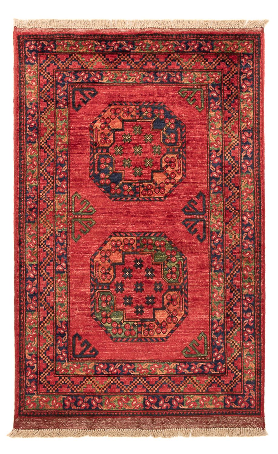 Afghaans tapijt - 126 x 82 cm - rood