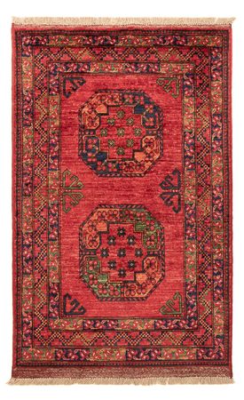 Afghan Teppich - 126 x 82 cm - rot