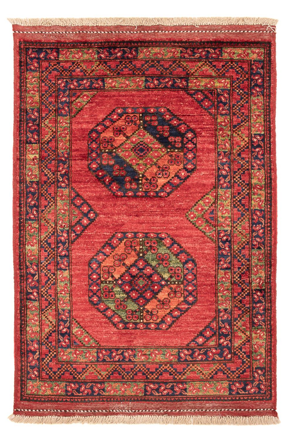 Afghan Teppich - 117 x 81 cm - rot