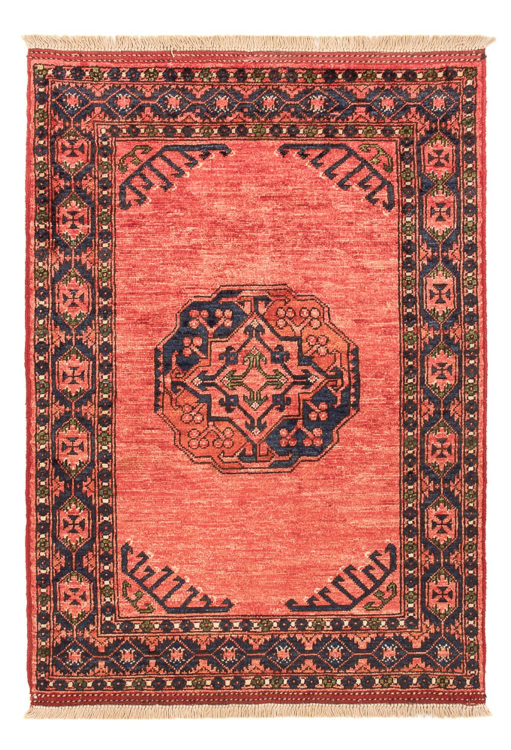 Afghan Teppich - 120 x 85 cm - hellrot