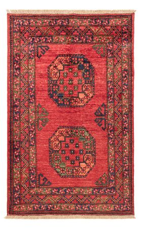 Afghan Teppich - 138 x 86 cm - rot