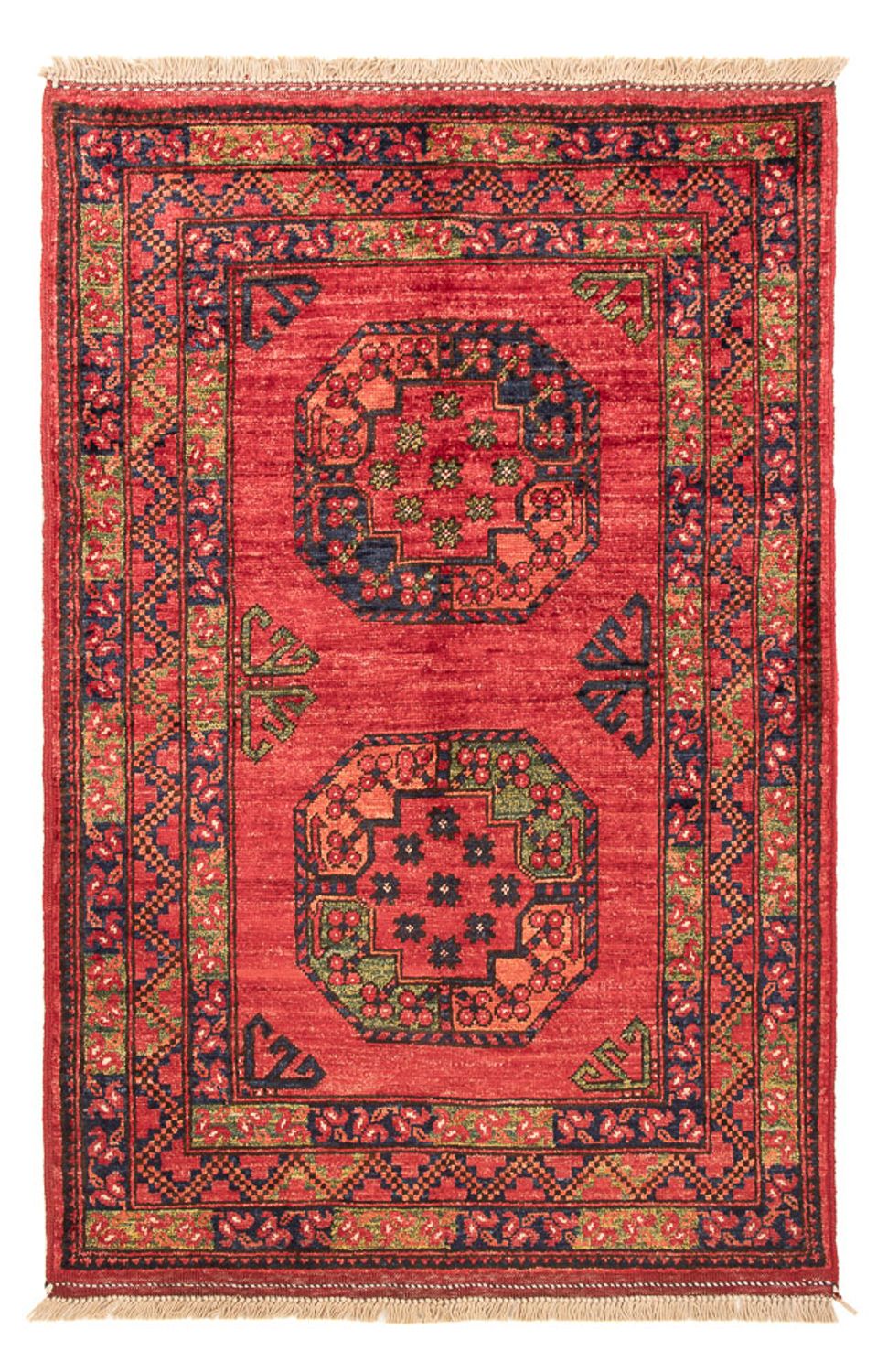 Afghan Teppich - 127 x 85 cm - rot