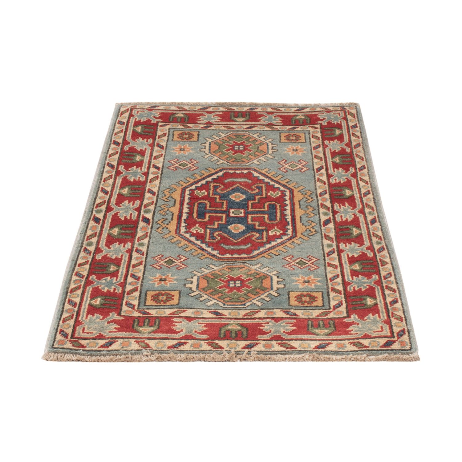 Alfombra Ziegler - Kazak - 94 x 58 cm - turquesa