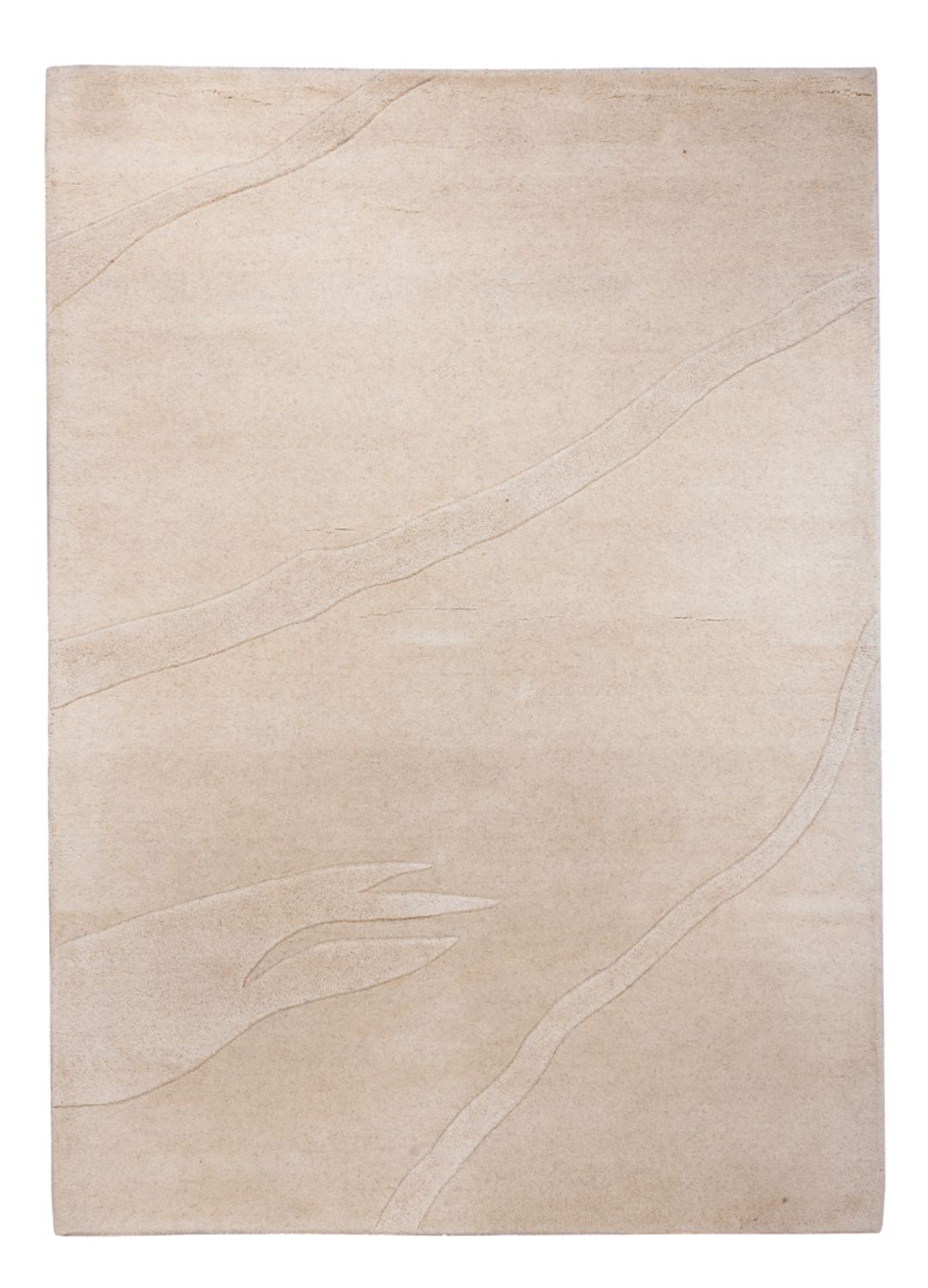 Alfombra de lana - 200 x 140 cm - beige