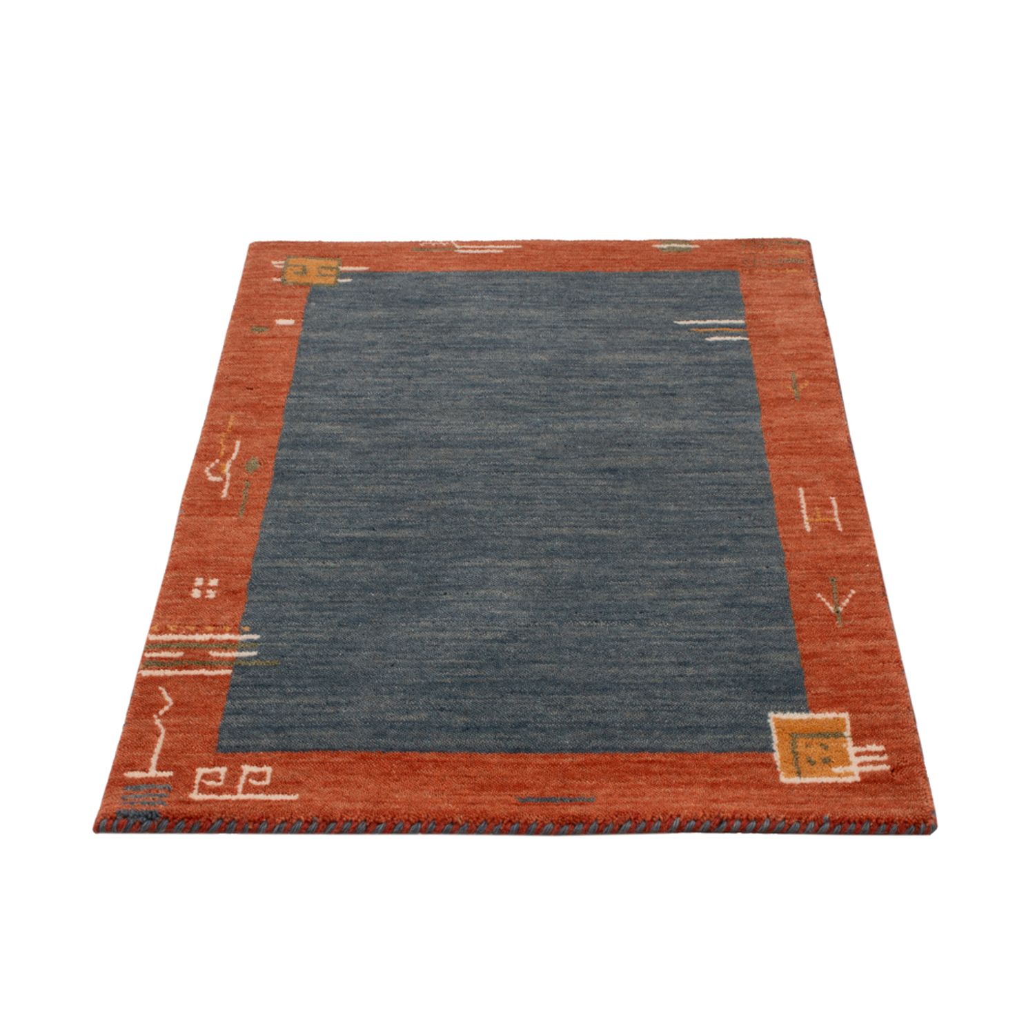 Tapete Gabbeh - Softy - 90 x 60 cm - azul