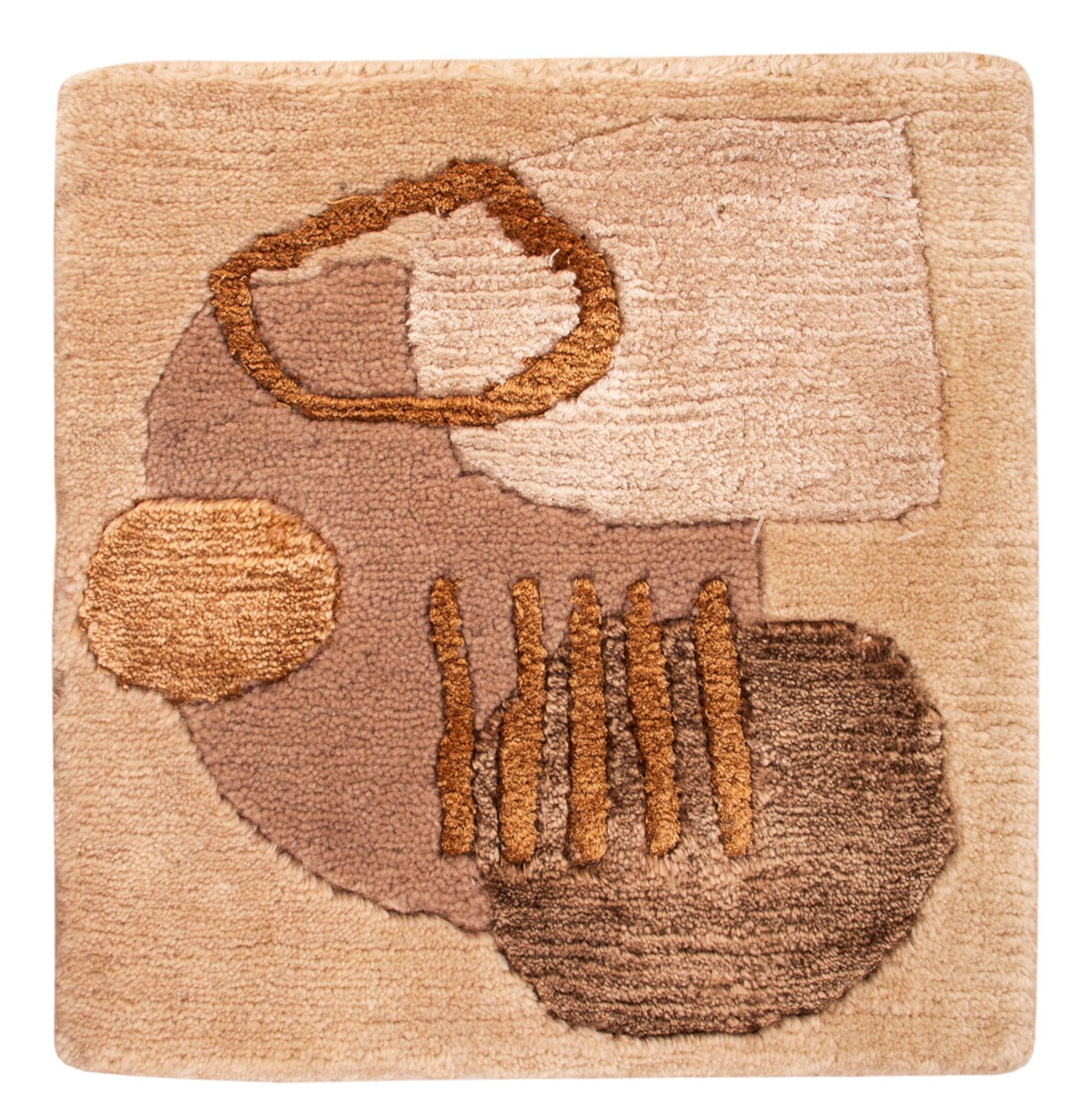 Designový koberec čtvercový  - 30 x 30 cm - béžová