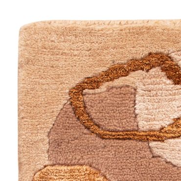 Designer Rug square  - 30 x 30 cm - beige