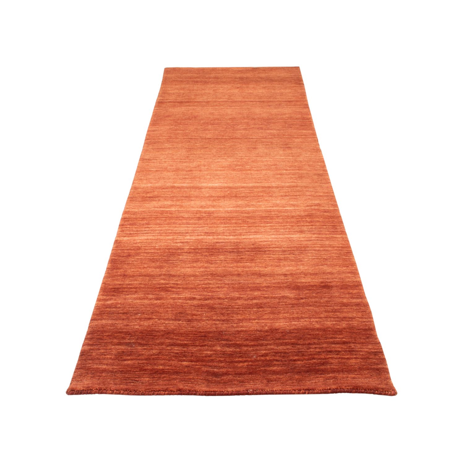 Corredor Tapete Gabbeh - Loribaft Softy - 300 x 80 cm - castanho