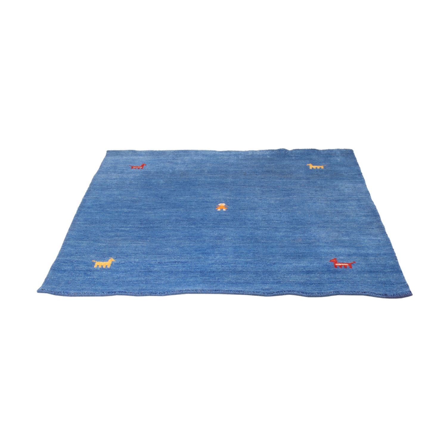 Gabbeh Teppich - Softy quadratisch  - 150 x 150 cm - blau