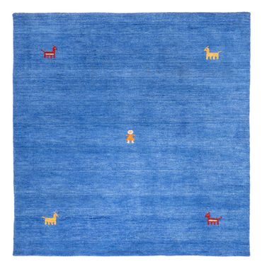 Gabbeh teppe - Softy square  - 150 x 150 cm - blå