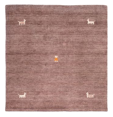 Gabbeh Teppich - Softy quadratisch  - 150 x 150 cm - braun