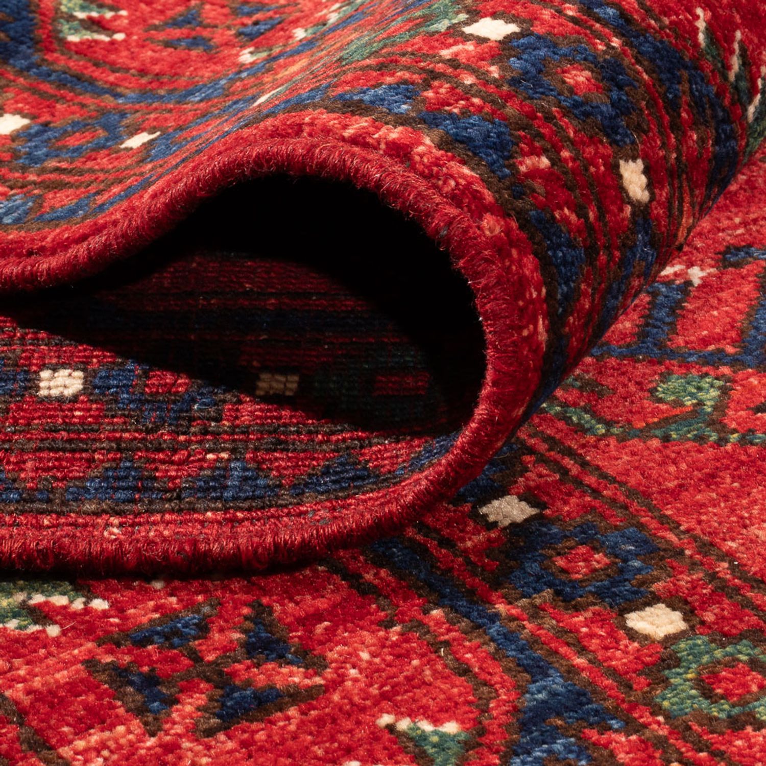 Afghan Teppich - 300 x 251 cm - rot