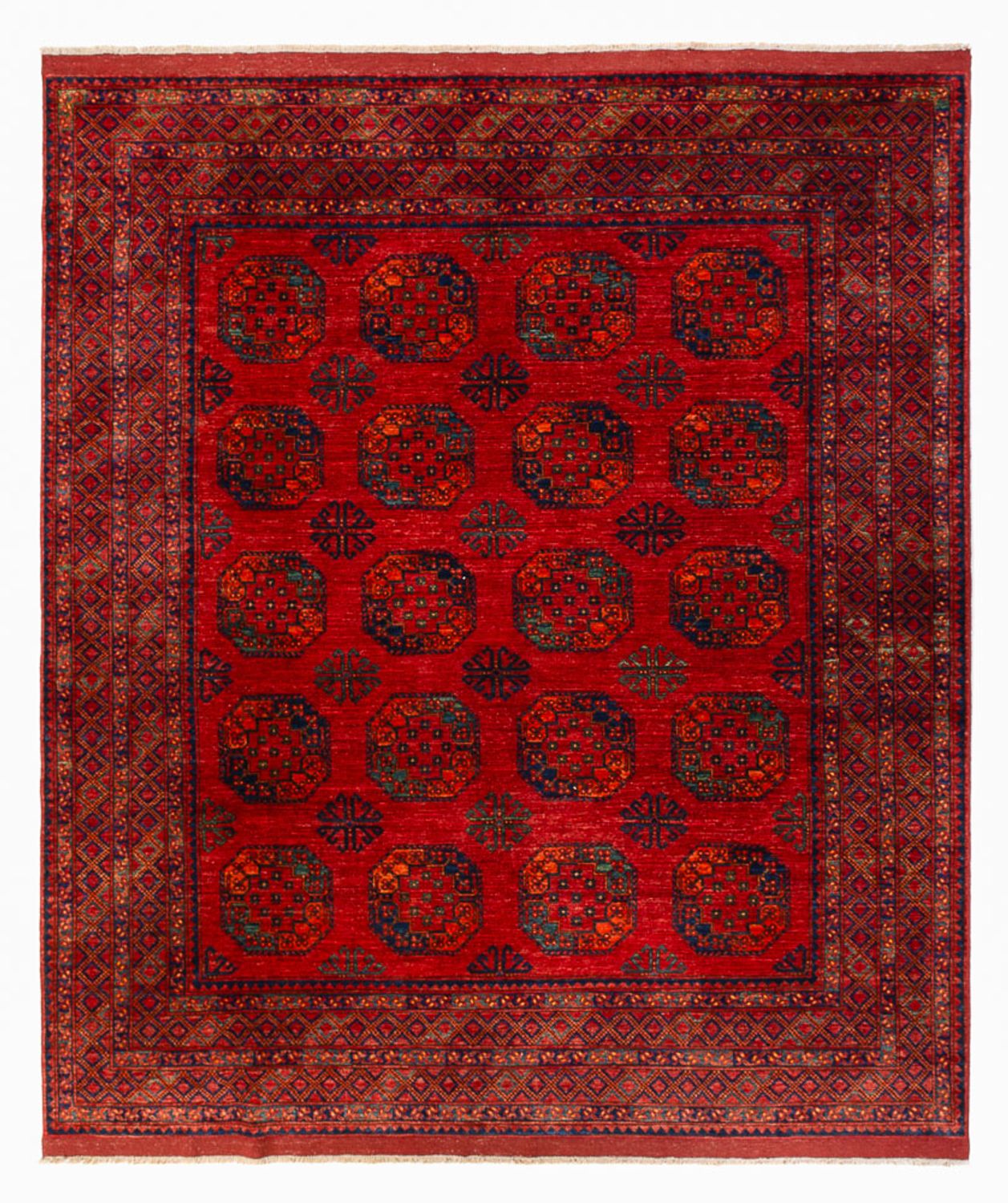 Alfombra afgana - 298 x 257 cm - rojo