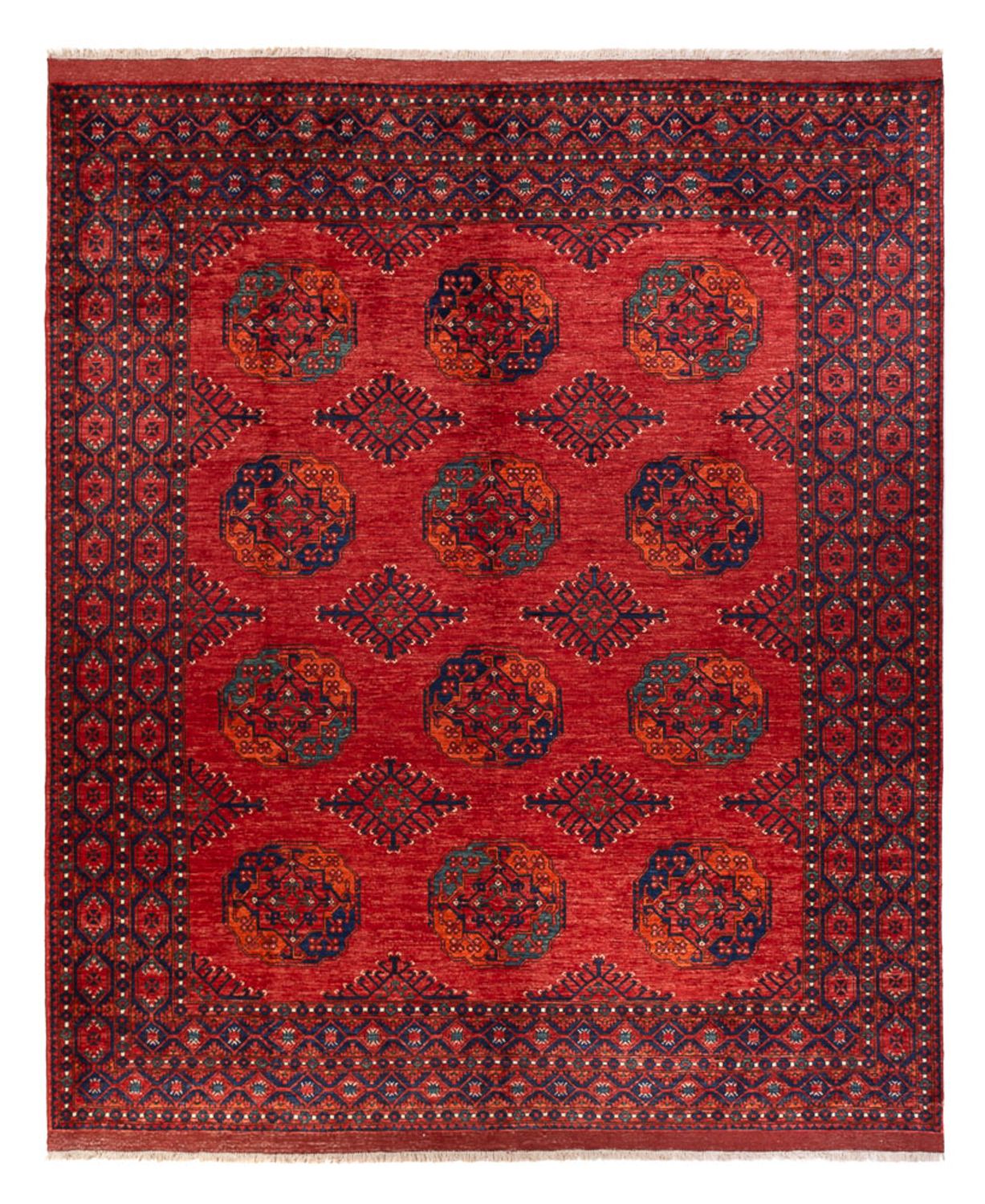 Afghan Teppich - 298 x 256 cm - rot