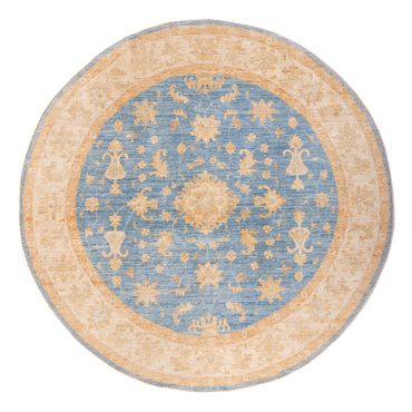 Tapis Ziegler ronde  - 200 x 200 cm - bleu