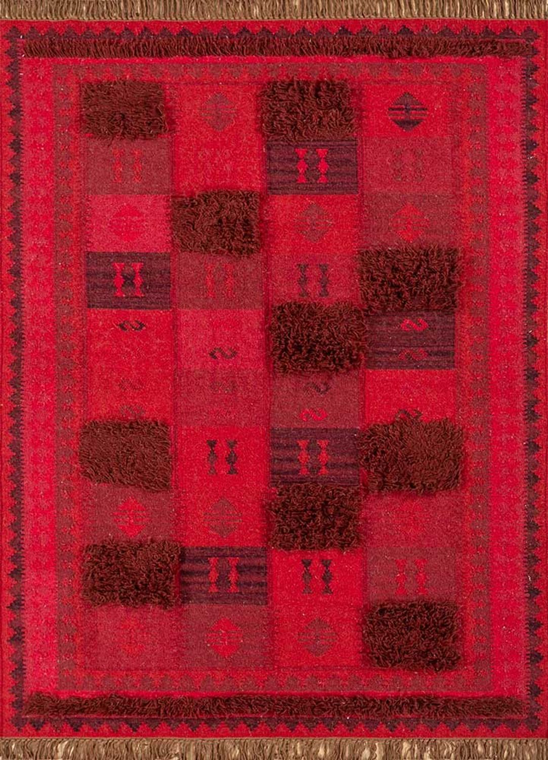 Alfombra de lana - 225 x 150 cm - rojo