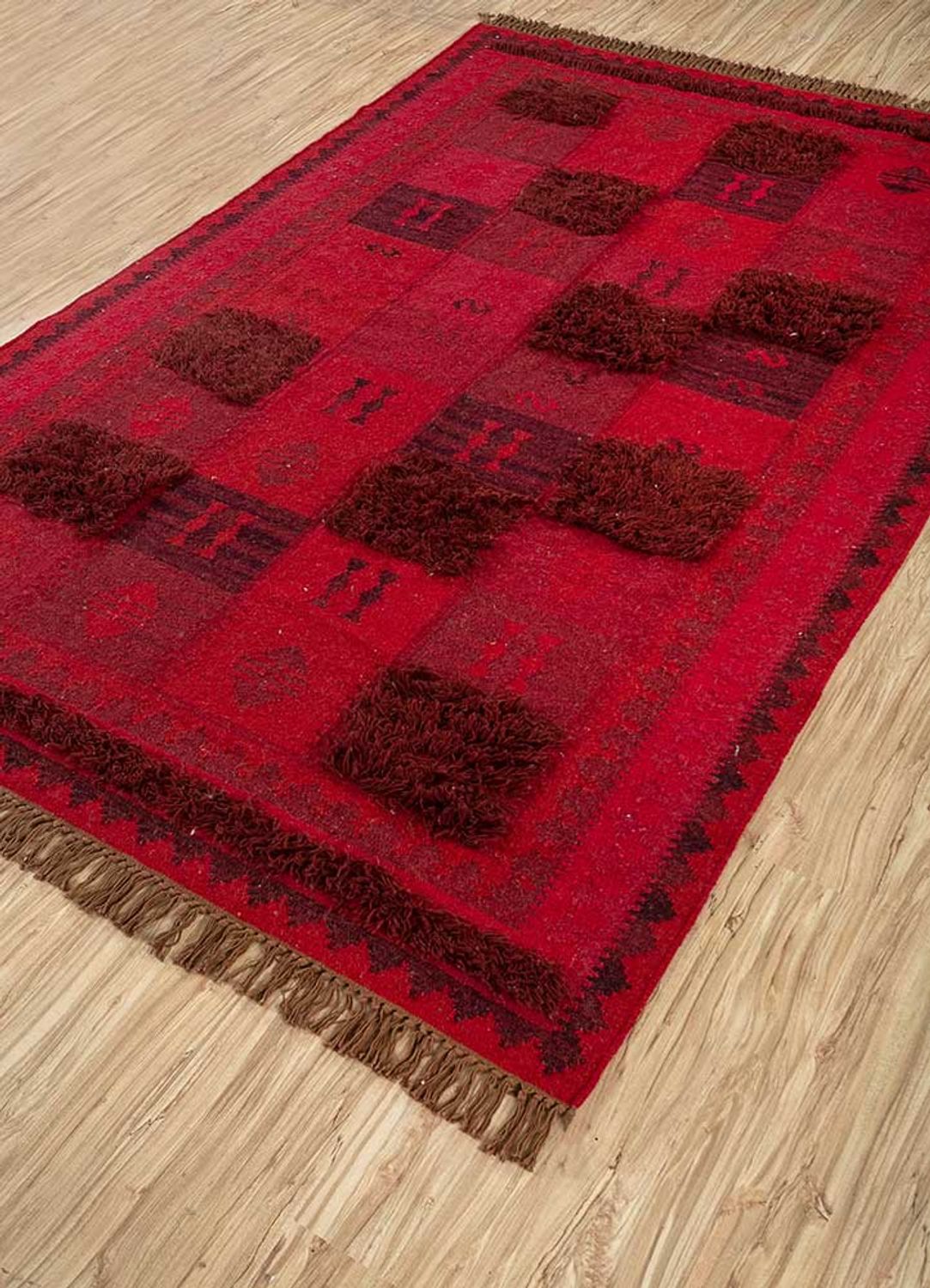 Alfombra de lana - 225 x 150 cm - rojo