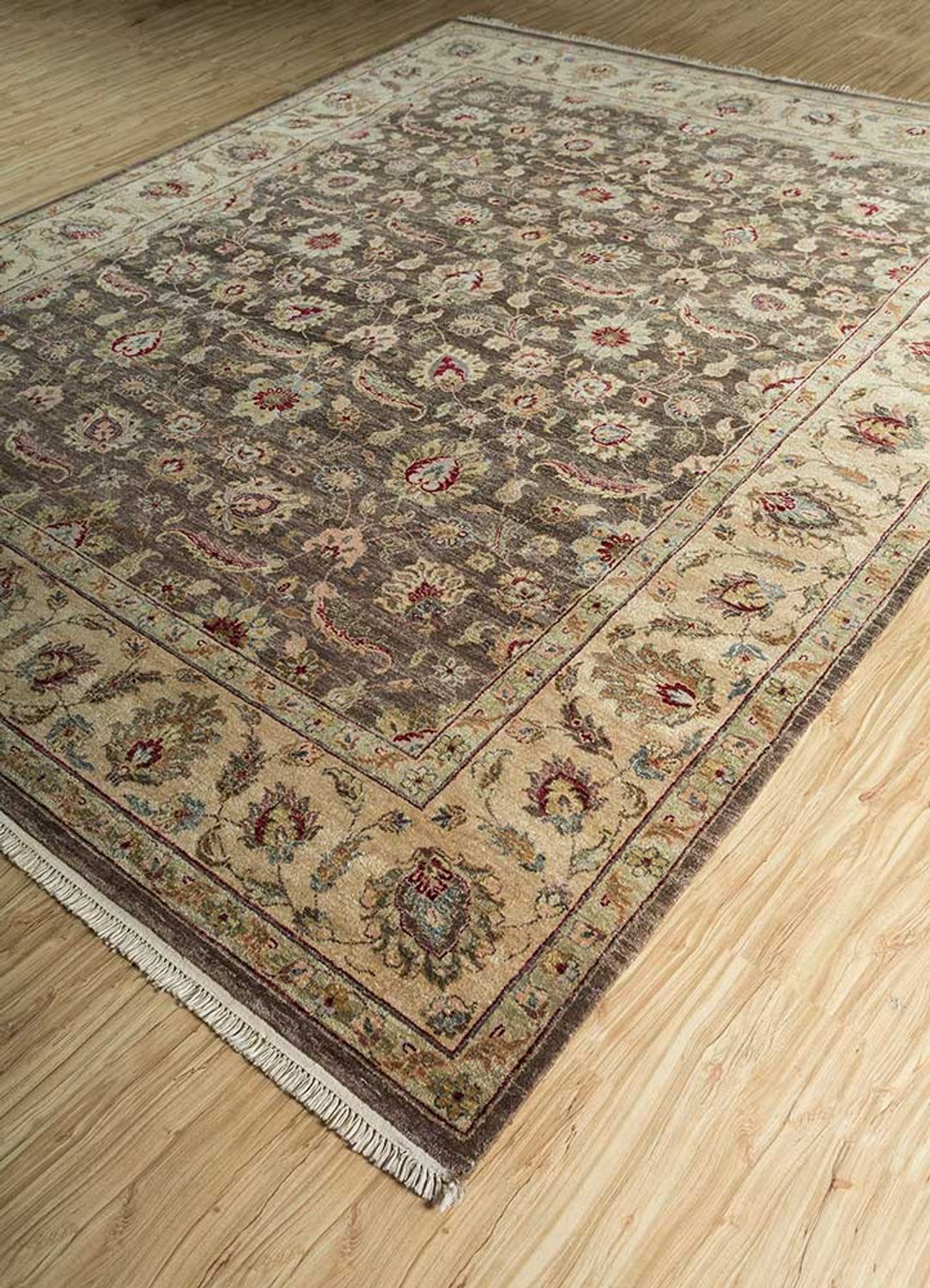 Tapis en laine - 300 x 240 cm - beige foncé