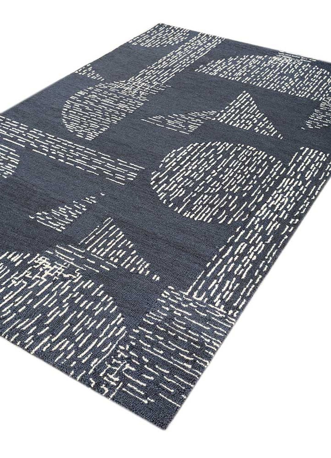 Alfombra de lana - 240 x 150 cm - azul oscuro