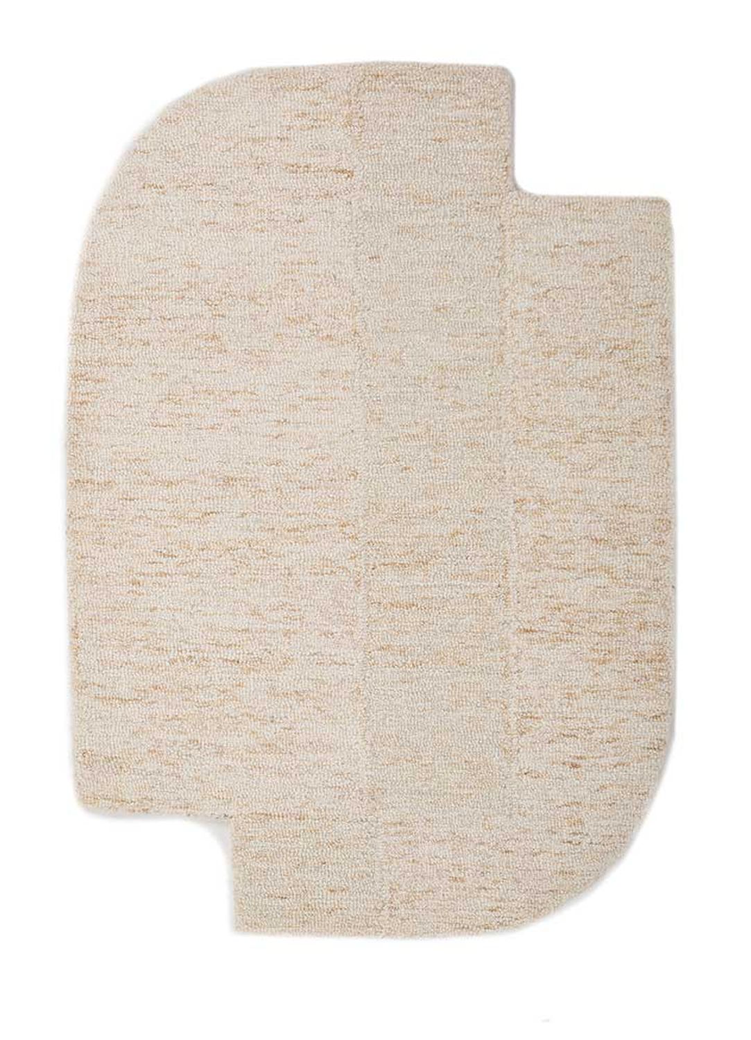 Alfombra de lana - 90 x 60 cm - beige claro