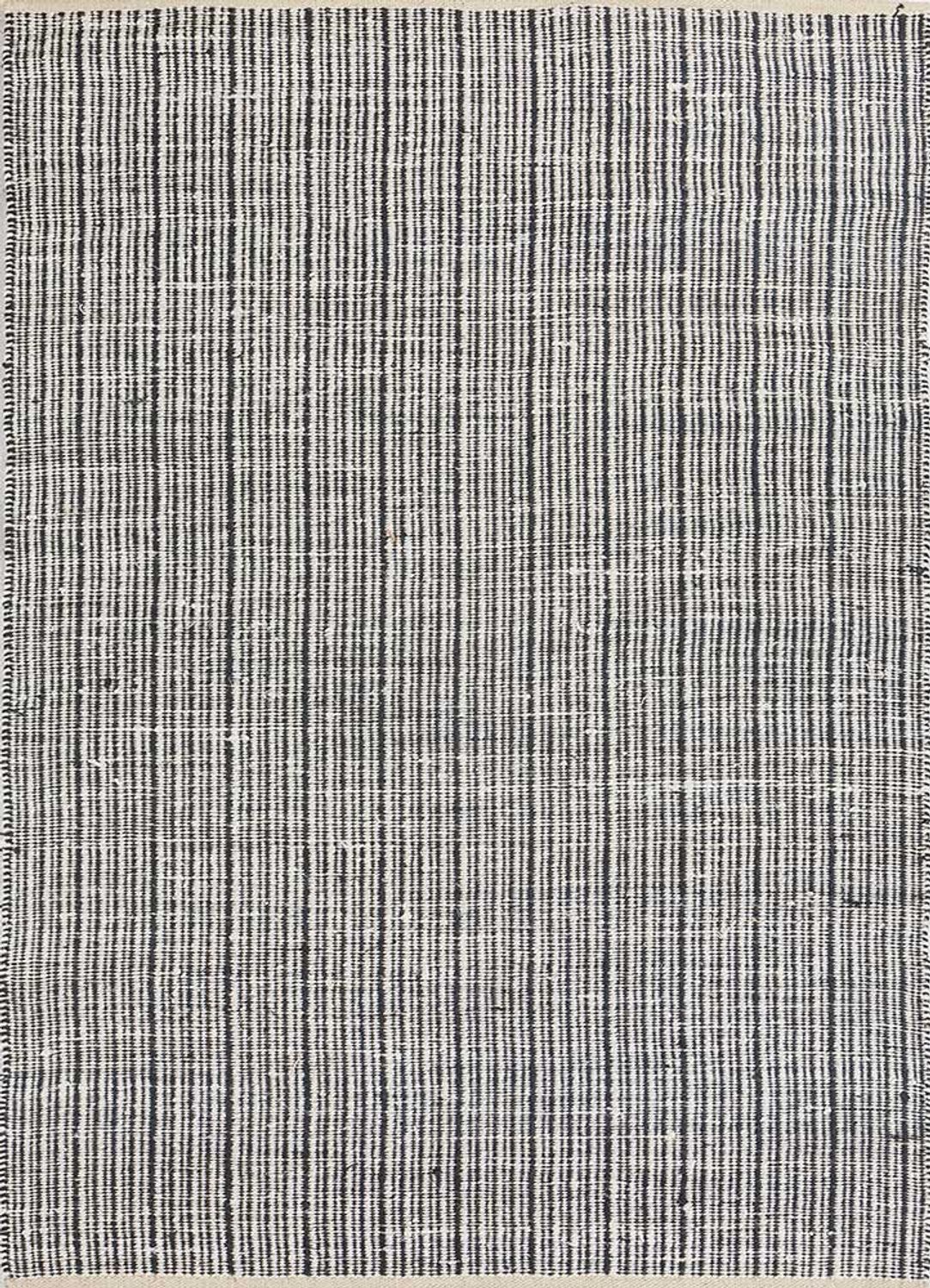 Tapis en sisal - 240 x 150 cm - noir et blanc