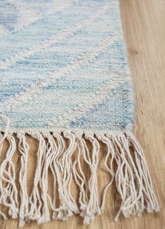 Dywan wełniany - 300 x 240 cm - jasnoniebieski