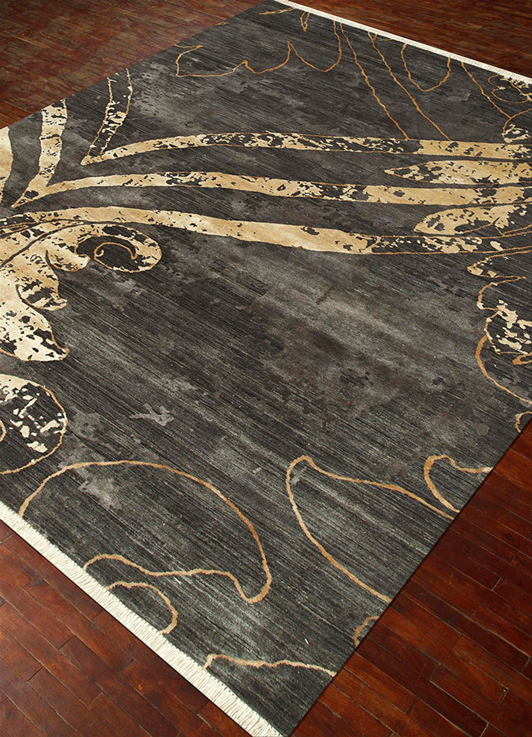 Alfombra de lana - 270 x 180 cm - marrón oscuro