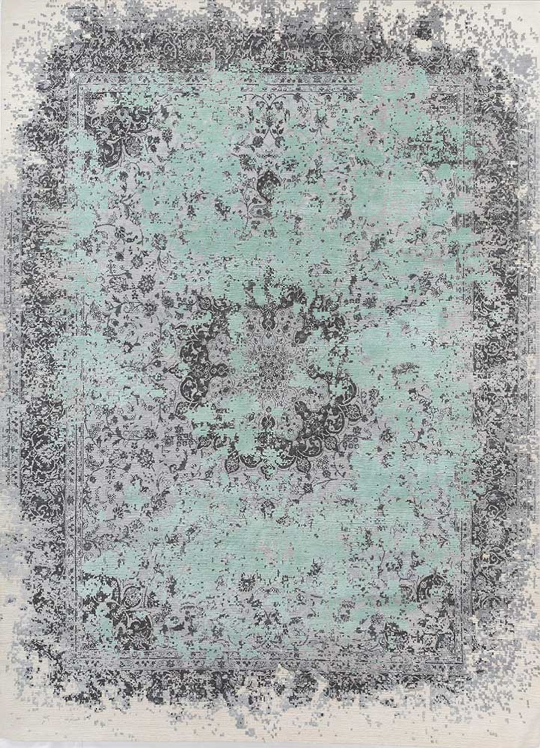 Alfombra de lana - 300 x 240 cm - azul claro