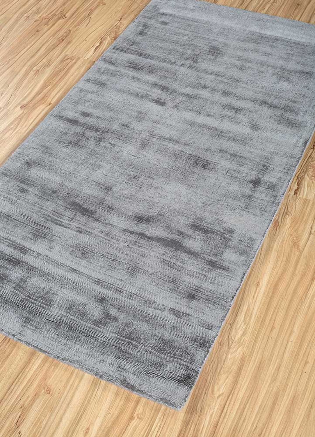 Alfombra de viscosa - 135 x 75 cm - gris