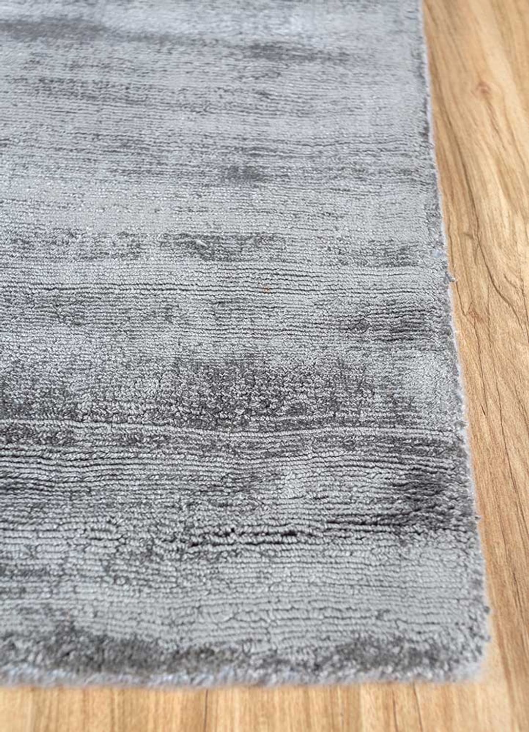 Alfombra de viscosa - 135 x 75 cm - gris