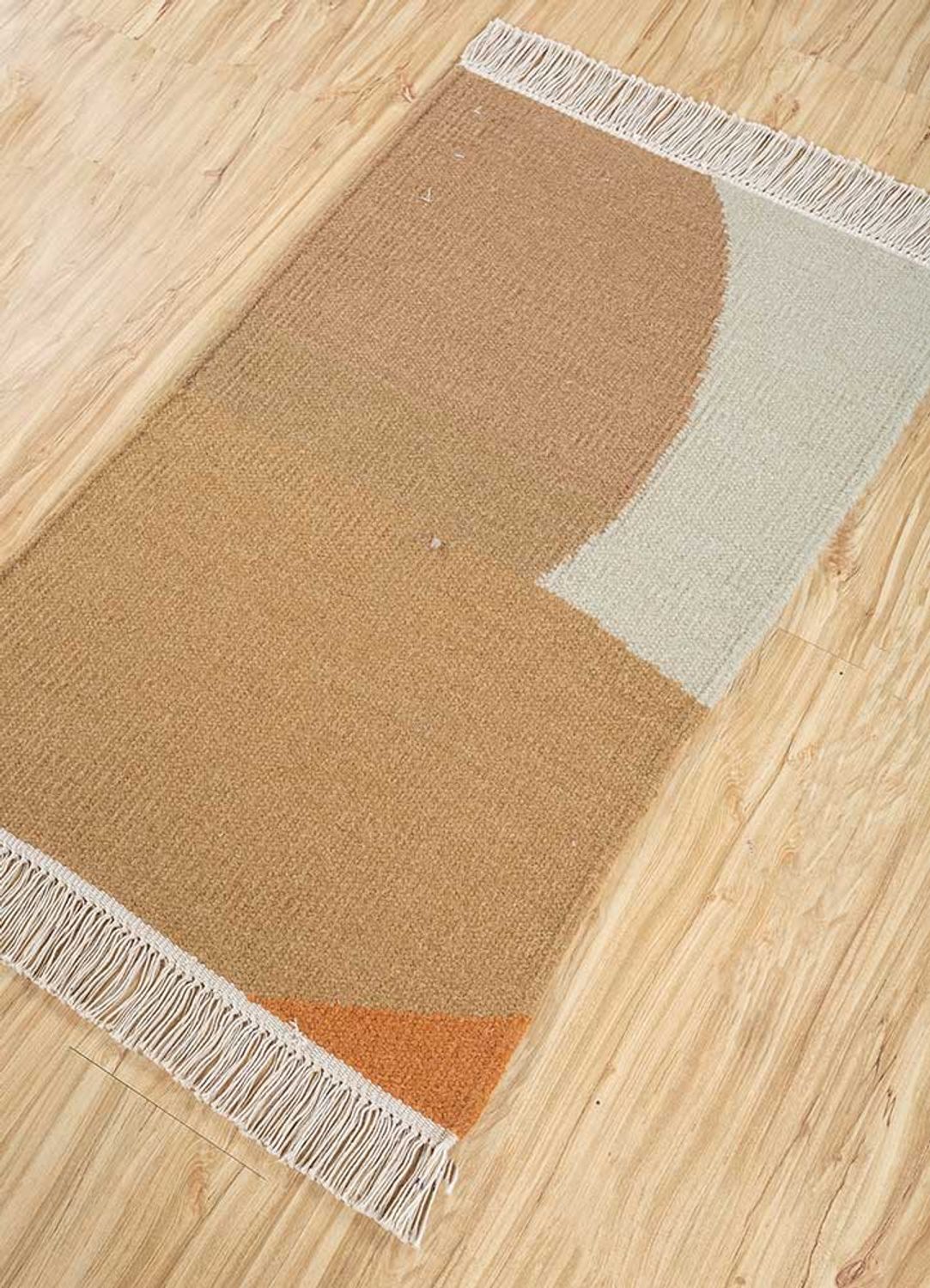 Alfombra de lana - 90 x 60 cm - oro