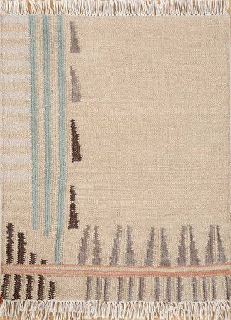 Tapis en laine - 90 x 60 cm - beige clair