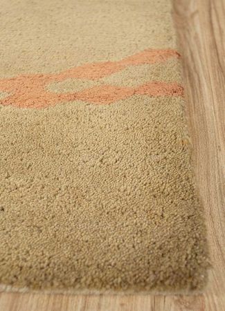 Tapete de lã - 90 x 60 cm - ouro