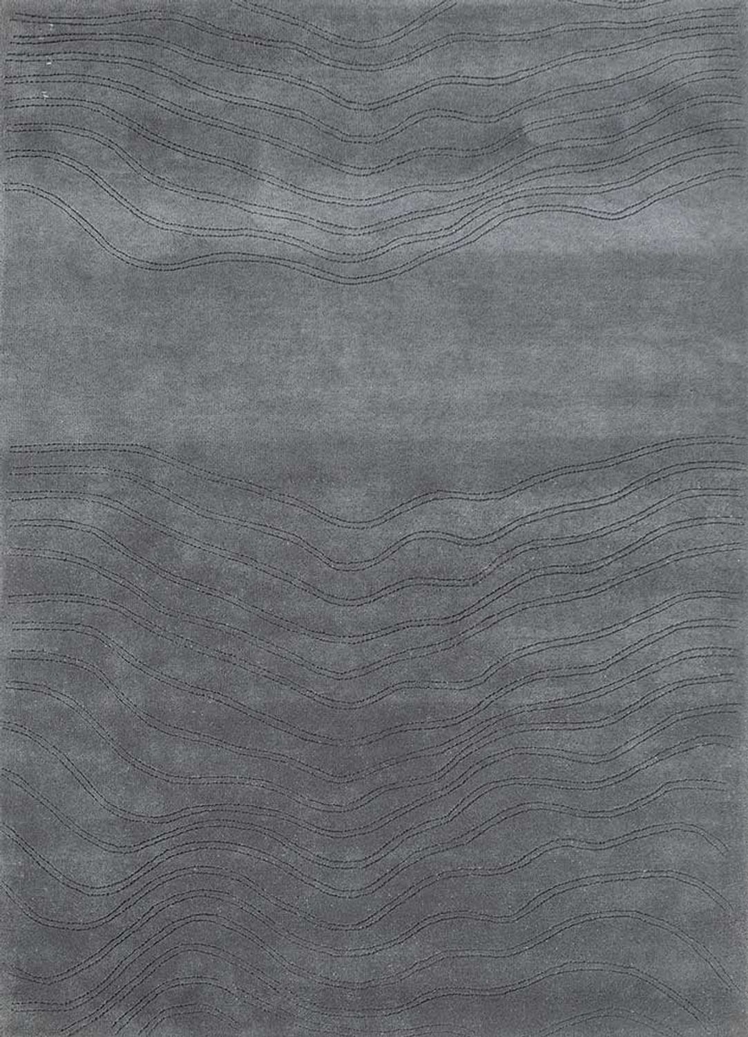 Alfombra de lana - 195 x 135 cm - gris