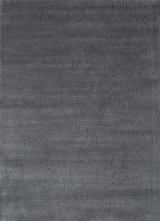 Alfombra de lana - 233 x 165 cm - gris oscuro