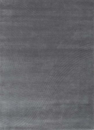 Alfombra de lana - 233 x 165 cm - gris oscuro