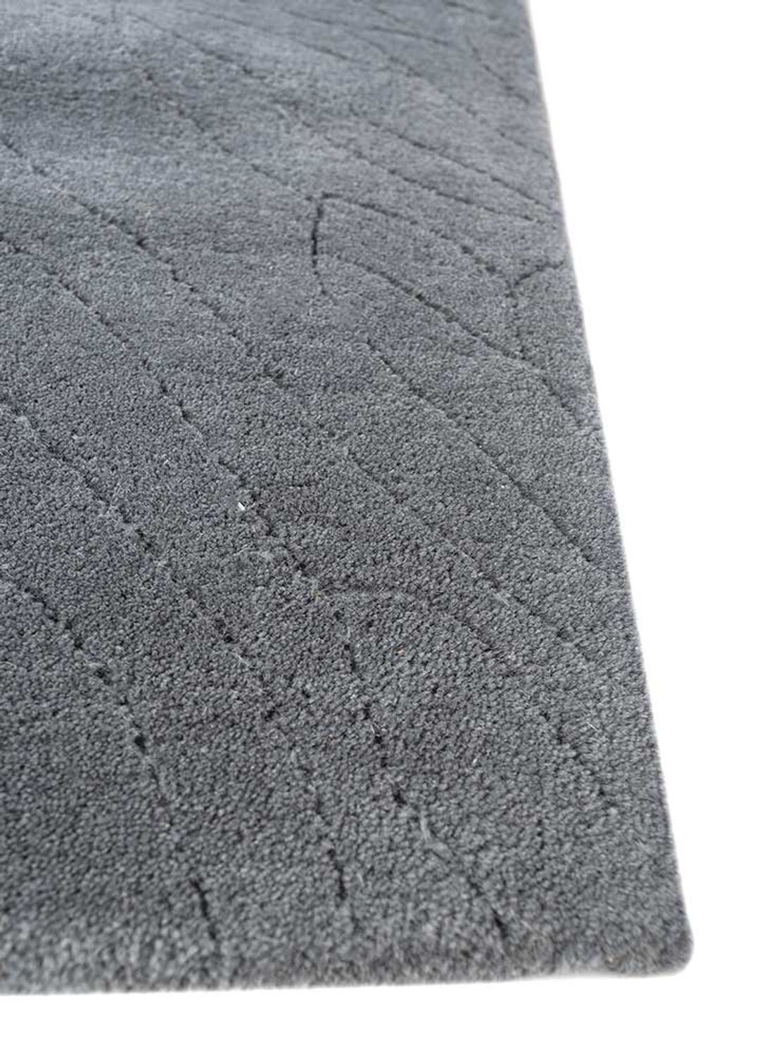 Wool Rug - 233 x 165 cm - dark grey