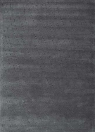 Alfombra de lana - 233 x 165 cm - gris oscuro