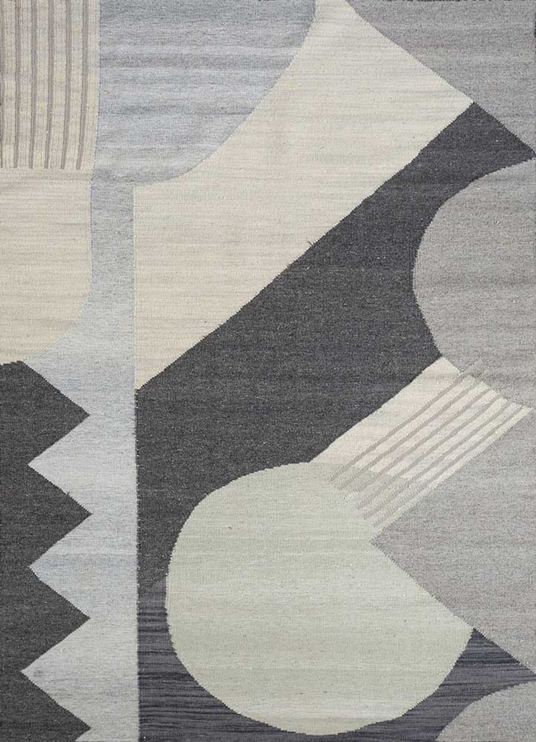 Alfombra de lana - 240 x 150 cm - gris