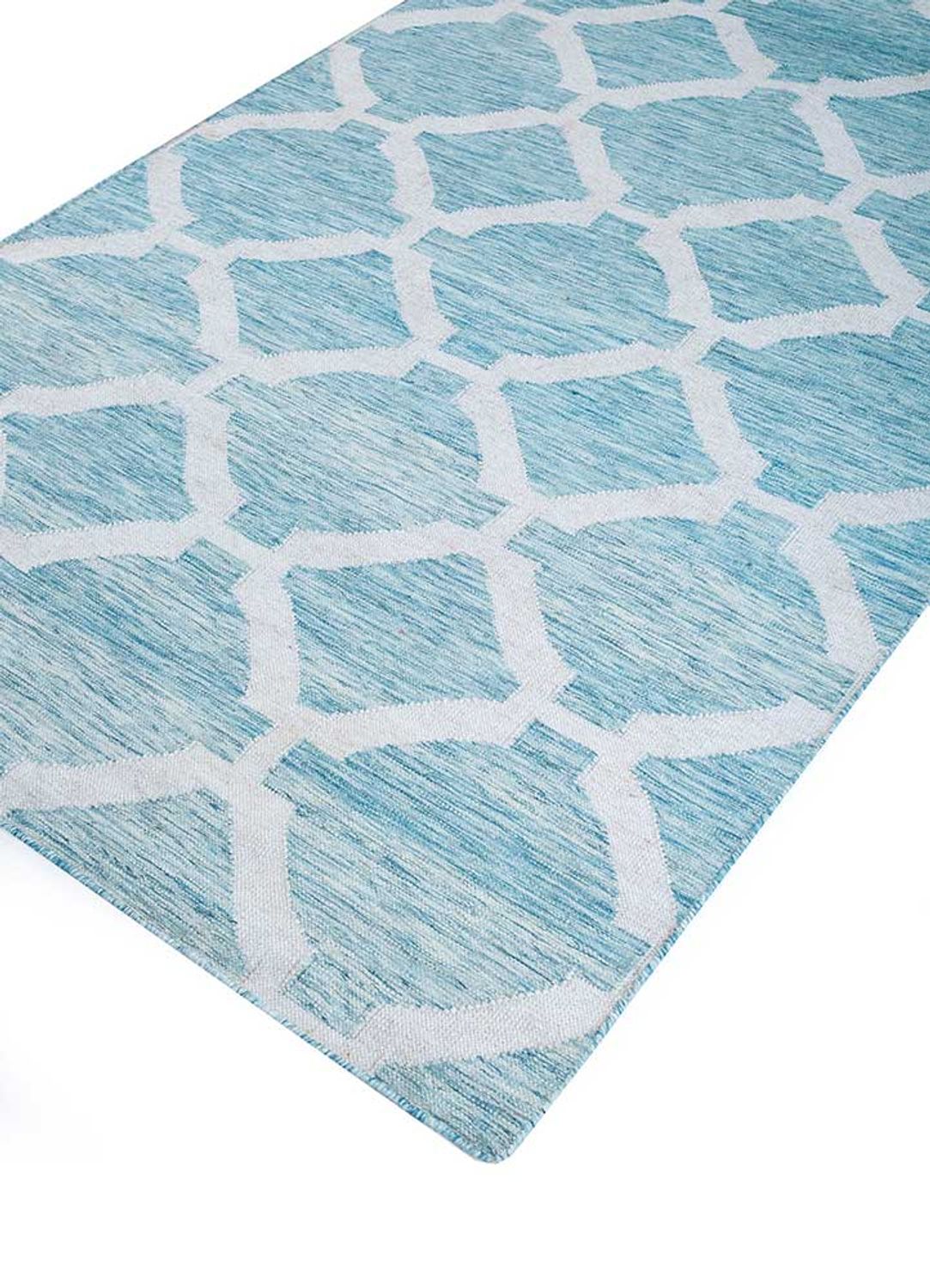 Alfombra de lana - 240 x 150 cm - azul claro