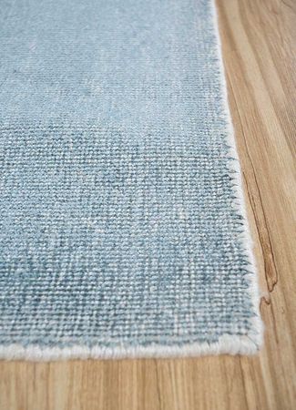 Viscose tapijt - 90 x 60 cm - benzine blauw