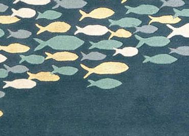 Tapete de lã ronda  - 120 x 120 cm - multicolorido