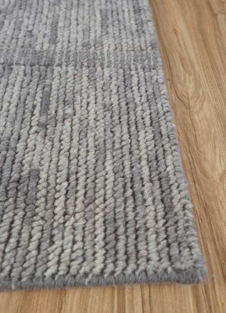 Wollen tapijt - 90 x 75 cm - grijs