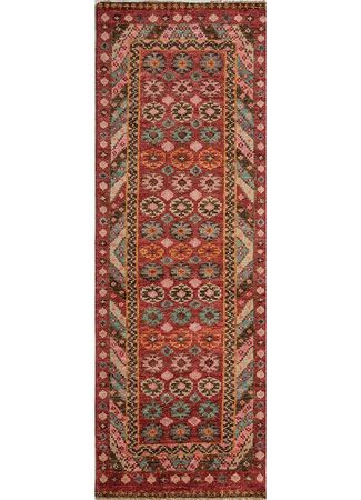 Loper Wollen tapijt - 360 x 90 cm - oranje