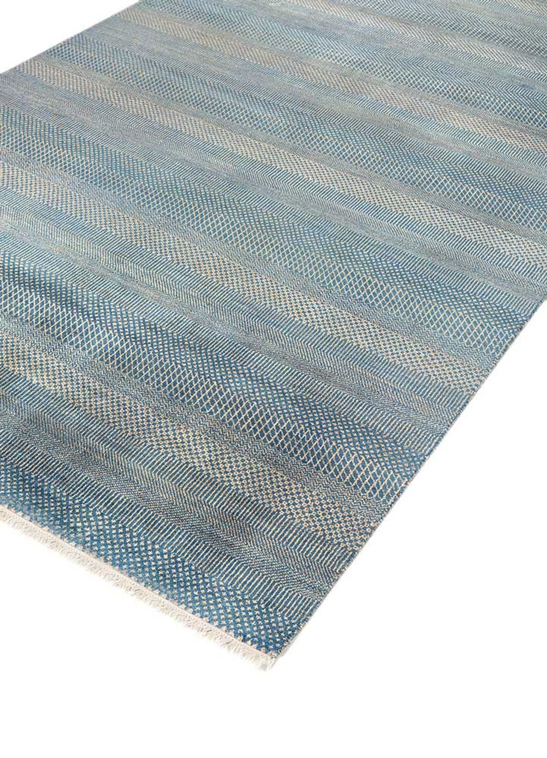 Wollteppich - 270 x 180 cm - seeblau