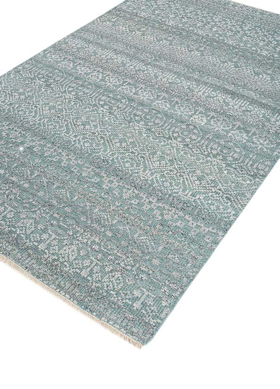 Alfombra de viscosa - 240 x 150 cm - azul claro