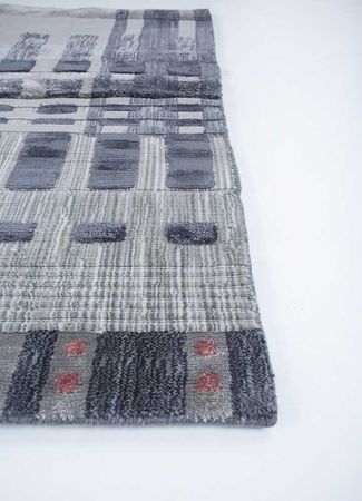 Viscose tapijt vierkant  - 90 x 90 cm - veelkleurig