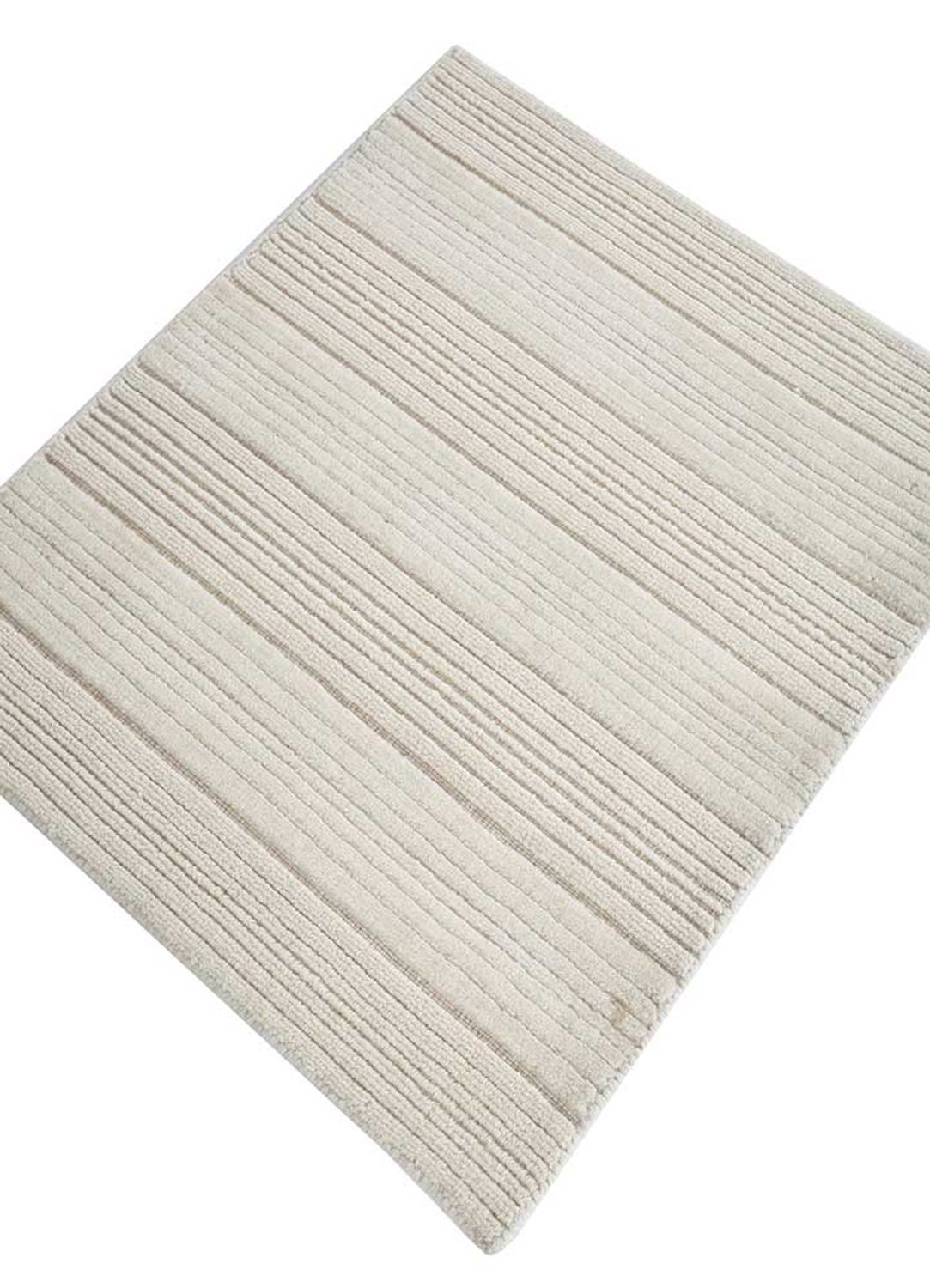 Alfombra de lana - 90 x 60 cm - crema