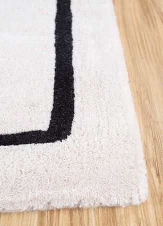 Wollen tapijt - 90 x 60 cm - crème